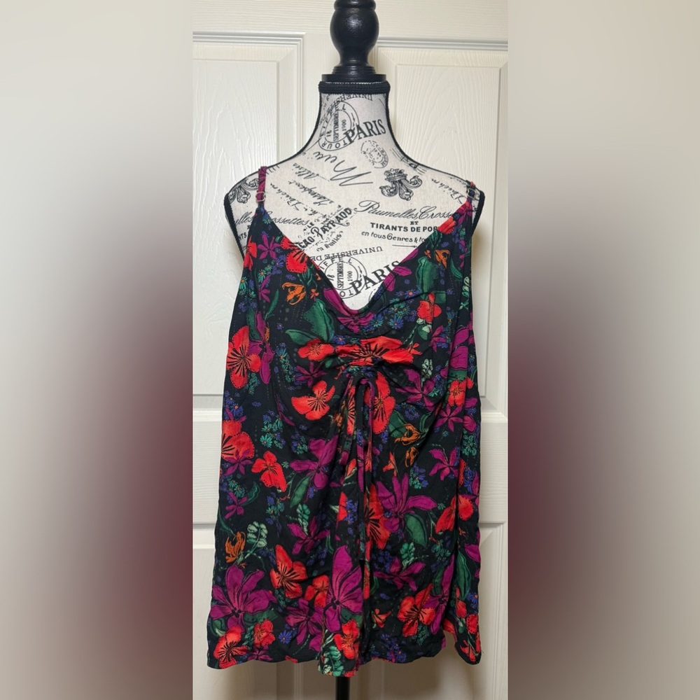 Ava & Viv Black Floral Camisole Top